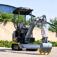 Excavator Mini 1.2 Ton Laris Manis, Mesin Penggali Kecil Bersertifikasi CE EPA Euro 5, Excavator Hidrolik Multifungsi Beroda Rantai Dengan Bucket