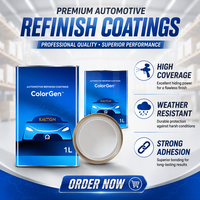 Peinture automobile couleur unie 1K, apprêt, laque, vernis pour réparation de carrosserie automobile, application au pinceau