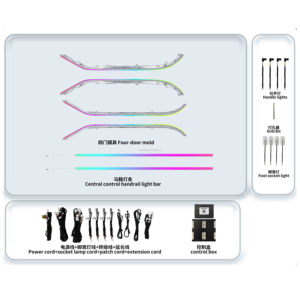 ชุดไฟตกแต่งภายในรถยนต์ 7 ชิ้น รุ่น Active Rainbow Kit เหมาะสำหรับรถยนต์ Mercedes Benz C Class W205 ปี 2015-2021 ไฟ LED แบบไดนามิก - Product Image 5