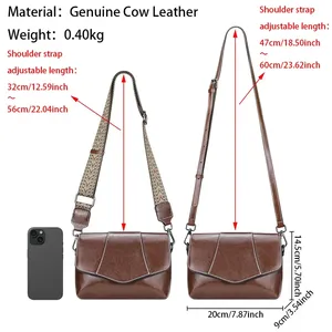 AndoBag - Bolsos Cruzados Retro de Cuero Genuino para Mujer - Bolso de Hombro y Axila para Teléfono Móvil 3125 - Product Image 2