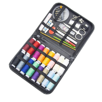 Kit de couture complet en cuir carré de 90 pièces, mini, portable, écologique, ciseaux, kit de voyage, cadeau pour la fête des mères, achat en gros en ligne