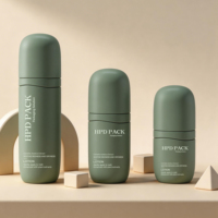 Flacon vide personnalisé en plastique mat pour cosmétiques, lotion, shampoing, soin de la peau, sérum, 30ml 50ml 80ml, PET à paroi épaisse, pompe à pression OEM/ODM