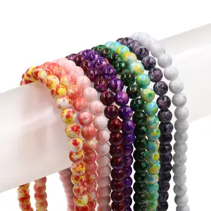 Stock per la vendita di perle di vetro rotonde 10mm perle di vetro per la decorazione da perle di vetro fornitore