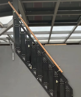 Échelle télescopique pliante en aluminium moderne pour intérieur - Portable, extensible, petite taille