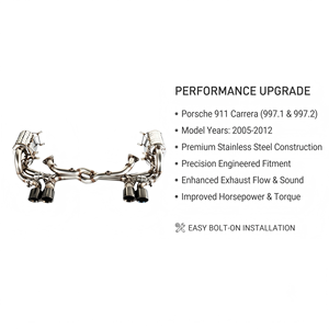 Escape Deportivo Vortex con Válvula de Sonido de Acero Inoxidable para Porsche 911 997.1 997.2 2005-2012 Configuración Personalizada - Product Image 1