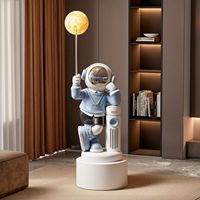 Mueble de TV de Resina con Diseño de Astronauta, Decoración Moderna para Sala de Estar u Hotel, con Control por Voz Inteligente
