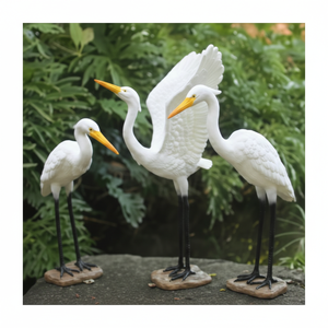 Lámpara de Jardín LED con Forma de Garza 3D, Personalizada, IP65, Material de Resina Transparente y Fibra de Vidrio, para Bodas, Césped, Festivales al Aire Libre - Product Image 1