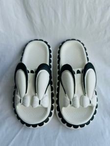 Tongs blanches en EVA 37 230MM 38 240MM 39 250MM 40 260MM avec semelle amortie 40MM, pantoufles d'intérieur à bout ouvert - Product Image 1