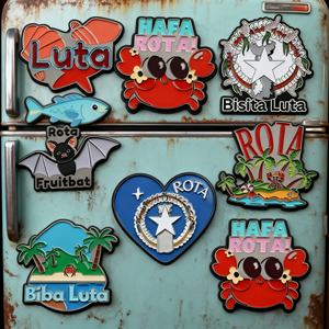 Imanes de nevera metálicos promocionales con logotipo personalizado, recuerdos urbanos, imanes de nevera magnéticos de esmalte suave para decoración del hogar - Product Image 5