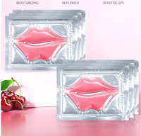 Soin des Lèvres Apaisant Hydratant Masque de Nuit Cerise pour Lèvres Masque Facial Beauté Collagène Cristal Bouche Rose Masque de Beauté Masque Lèvres Collagène