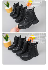 Scarpe Casual per bambini primavera e autunno stivali <span class=keywords><strong>da</strong></span> <span class=keywords><strong>neve</strong></span> neri <span class=keywords><strong>da</strong></span> ballo per ragazze autunno e inverno - Product Image 3