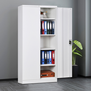 Armario de oficina de archivo de acero de diseño moderno con 2 puertas de vidrio plegable para uso en el hogar, oficina, dormitorio, escuela u hotel - Product Image 5