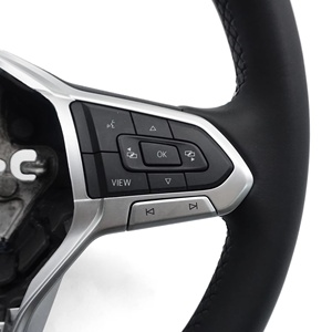 Volante de Cuero Negro Personalizado para Volkswagen VW Golf <span class=keywords><strong>MK8</strong></span> <span class=keywords><strong>GTI</strong></span> R 8 GTE - Product Image 4