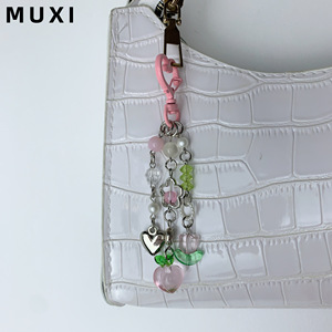 Cô Gái Ngọt Ngào Nông thôn Cá Tính Phong Cách Thiết Kế Đào Nho Bead Người Bạn Tốt Nhất Keychain UV Làm Hợp Kim Món Quà Sinh Nhật Hoàn Hảo - Product Image 6
