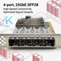 Carte d'interface réseau filaire pour serveur BCM957504P425G Broadcom SFP28 Quad-Port 25GbE PCIe 4.0x16 – Contactez-nous pour le meilleur prix
