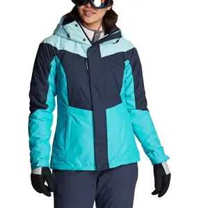 女式滑雪服防风防水户外运动夹克套装全套女式滑雪板夹克