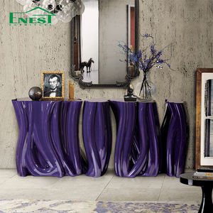 <span class=keywords><strong>Table</strong></span> d'entrée de style luxe léger, <span class=keywords><strong>table</strong></span> <span class=keywords><strong>console</strong></span> haut de gamme en fibre de verre, design italien, meubles de salon pour villa - Product Image 2