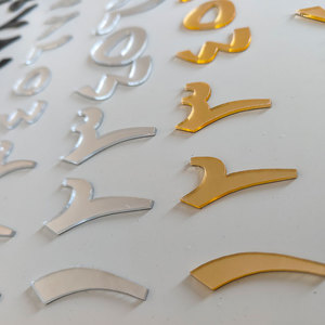Reloj <span class=keywords><strong>de</strong></span> pared moderno DIY números arábigos creativos acrílico decorativo Plexi Retro árabe Reloj <span class=keywords><strong>de</strong></span> pared números - Product Image 5