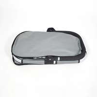Panier de courses pliable Oeytree en aluminium à double poignée métallique, revêtement PVC, durable, écologique, grand espace de rangement, pour supermarché