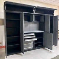 Système de rangement modulaire pour garage en acier laminé à froid, armoires à outils robustes avec verrouillage à 3 points, chariot à outils OEM