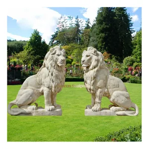 Factory Price Big Granite Lion Statue Natural Stone Lion Statue Marble Roaring Lion Statue For Sale