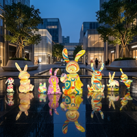 Lanternes de Pâques pour adultes, en forme de lapin, étanches, décoratives lumineuses, pour parcs, centres commerciaux, fermes de loisirs, Thanksgiving, remise des diplômes, personnalisables