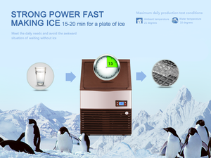 Machine à glaçons commerciale de petite taille pour restaurant <span class=keywords><strong>GSE</strong></span> 28KG/24H, sur pied, 220V/50HZ 240W, porte simple carrée, dégivrage automatique - Product Image 5