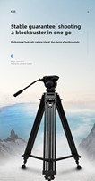 Trípode Grande de Aleación de Aluminio Yusen para Cámara SLR, Cabezal Hidráulico Panorámico-Inclinable, Capacidad de Carga de 6-10 kg, para Soporte de Cámara PTZ Micro Individual