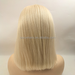 100% cabello humano RUSO EUROPEO alineado con cutícula cruda rubio platino 613 cierre frontal de encaje 13x6 4x4 5x5 pelucas de encaje transparente - Product Image 3