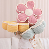 Oreiller décoratif à fleurs douces Coussin d'assise en forme de fleur de marguerite mignon Coussin de sol Fleurs Oreiller en peluche Oreillers de repos de lit de lecture