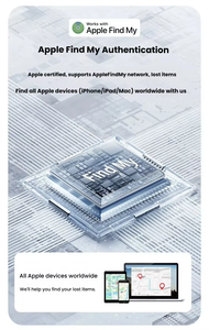 เครื่องติดตาม GPS ขนาดเล็กอัจฉริยะสำหรับสัตว์เลี้ยง ค้นหาผ่านแอป IOS กันน้ำระดับ IP67 ค้นหาสิ่งของ กุญแจ แมว สุนัข ใช้งานได้ 1 ปี แบตเตอรี่ใช้งานได้นาน รองรับบลูทูธ - Product Image 4