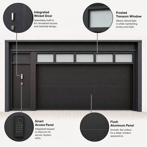 Porte de garage sectionnelle <span class=keywords><strong>en</strong></span> aluminium isolée, ouvre-porte automatique, commande intelligente, résistant aux intempéries, réduction du bruit - Product Image 3