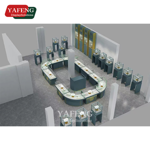 Muebles de iluminación LED para joyería y sala de exposición al por menor Diseño de mostrador de joyería elegante para uso en centro comercial - Product Image 2