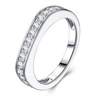 Assortiment de bagues empilables en argent sterling S925 pour femmes, avec moissanite, délicates bagues d'éternité, formes multiples de pierres, bijoux fins