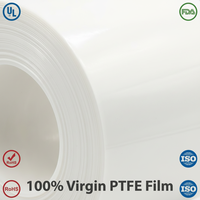 Film PTFE blanc 0,05 mm-0,5 mm, haute pureté, certifié FDA ROHS SGS, membrane déchiquetée, épaisseur personnalisée pour isolation haute fréquence de PCB et LCD