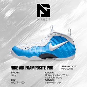 Zapatillas de Baloncesto Nike Foamposite Pro 'University Blue' 2026 de Caña Alta con Cordones, Parte Superior Sintética y Suela de Goma para Entrenamiento - Product Image 6