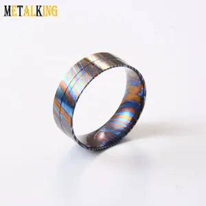 Fashion 8mm Timascus Steel Rings Core For Inlay, Suit For Tungsten, Titanium, Wooden Outer Shell