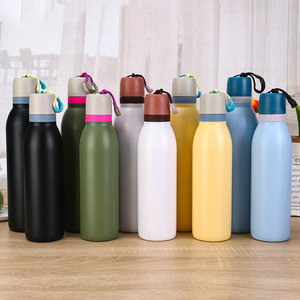 silverjet Insulated Stainless Steel Water Bottle 18oz 24oz Double Wall Vacuum <b>Flask</b> <b>With</b> Lid <b>Straw</b> For Outdoor Office Home Use - Product Image 1