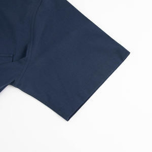 カスタムロゴ入りオーバーサイズボタンアップ構造クロップドメンズ半袖ワークシャツ - Product Image 5