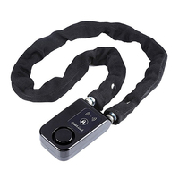 Antivol intelligent en acier avec chaîne, traceur mini certifié MFi dissimulé, étanche, anti-coupure, alarme de vibration 110 dB, sirène pour vélo