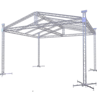 Scène de concert extérieure en aluminium Dragonstage, pieds réglables, anti-rouille, toit en treillis portable, haute capacité, CE