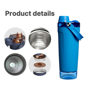 Gobelet <span class=keywords><strong>isotherme</strong></span> multifonctionnel de 20 oz à double paroi sous vide, shaker de protéines sportif, <span class=keywords><strong>thermos</strong></span> en acier inoxydable, tasse à <span class=keywords><strong>café</strong></span> avec poignée - Product Image 2
