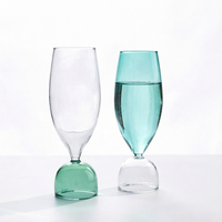 Tasse en verre borosilicate coloré de 5-6 oz, fabriquée à la main, de haute qualité, écologique, compatible lave-vaisselle, pour usage hôtelier, thé au lait, café chaud ou froid