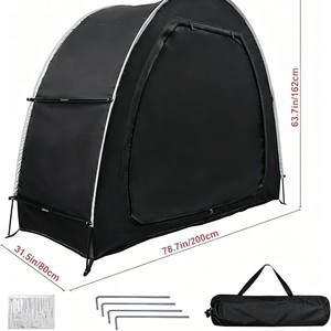 Bicycle Storage <b>Tent</b> 4-Layer <b>Waterproof</b> Outdoor Portable Garden Tool Cover Rectangle Shape Black Custom - Product Image 2