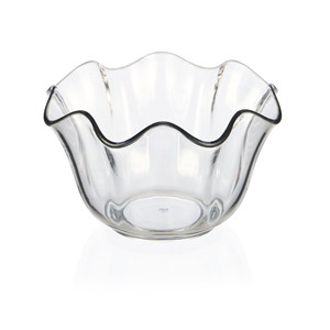 Juego de 6 tazones transparentes con forma de flor para servir y exhibir - Product Image 1