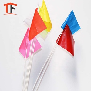<span class=keywords><strong>Bandiera</strong></span> di marcatura in vinile verde fluorescente semplice-5 "X 6" con personale 27 "| <span class=keywords><strong>Caso</strong></span> di 1000 - Product Image 1