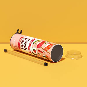 Emballage à emporter écologique personnalisé en papier kraft de qualité alimentaire pour sushi avec tube à sauce, riz, sashimi, <span class=keywords><strong>pizza</strong></span>, pain - Product Image 6