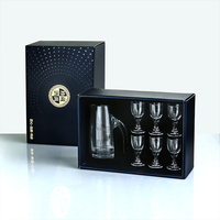 Vente chaude 0.5-0.7oz Moutai pour ensemble de verrerie 15ml liqueur verseur verres à liqueur avec Logo personnalisable coffret cadeau parfait