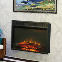 Cheminée électrique moderne intégrée de 23 pouces avec effet de flamme LED de 1500 W, chauffage avec télécommande pour une utilisation en intérieur dans les hôtels et les foyers