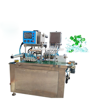 Machine d'emballage automatique de dosettes en film PVA hydrosoluble à double chambre pour lessive liquide, nettoyant pour sols, etc. Machine à emballer les perles